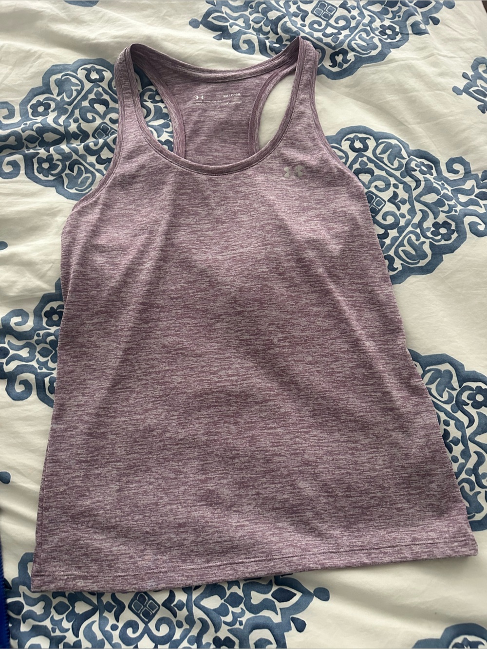 Under Armour Heather Mauve Racerback Tank